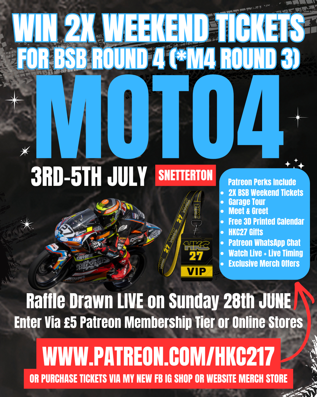 Snetterton Raffle Draw to Win 2x Weekend Tickets