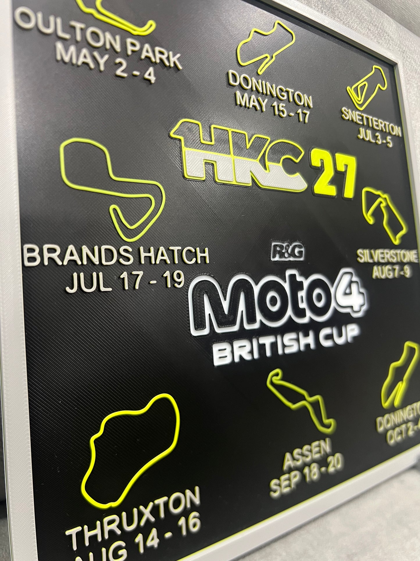 HKC27 2026 Moto4 3D Printed Calendar