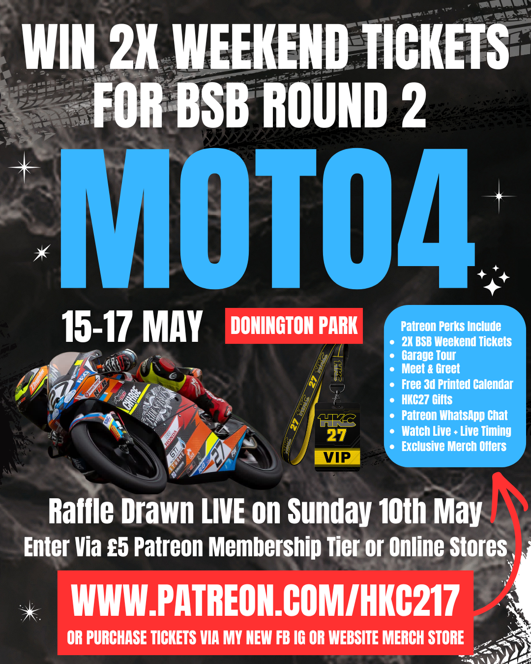 Donington Park Raffle Draw to Win 2x Weekend Tickets