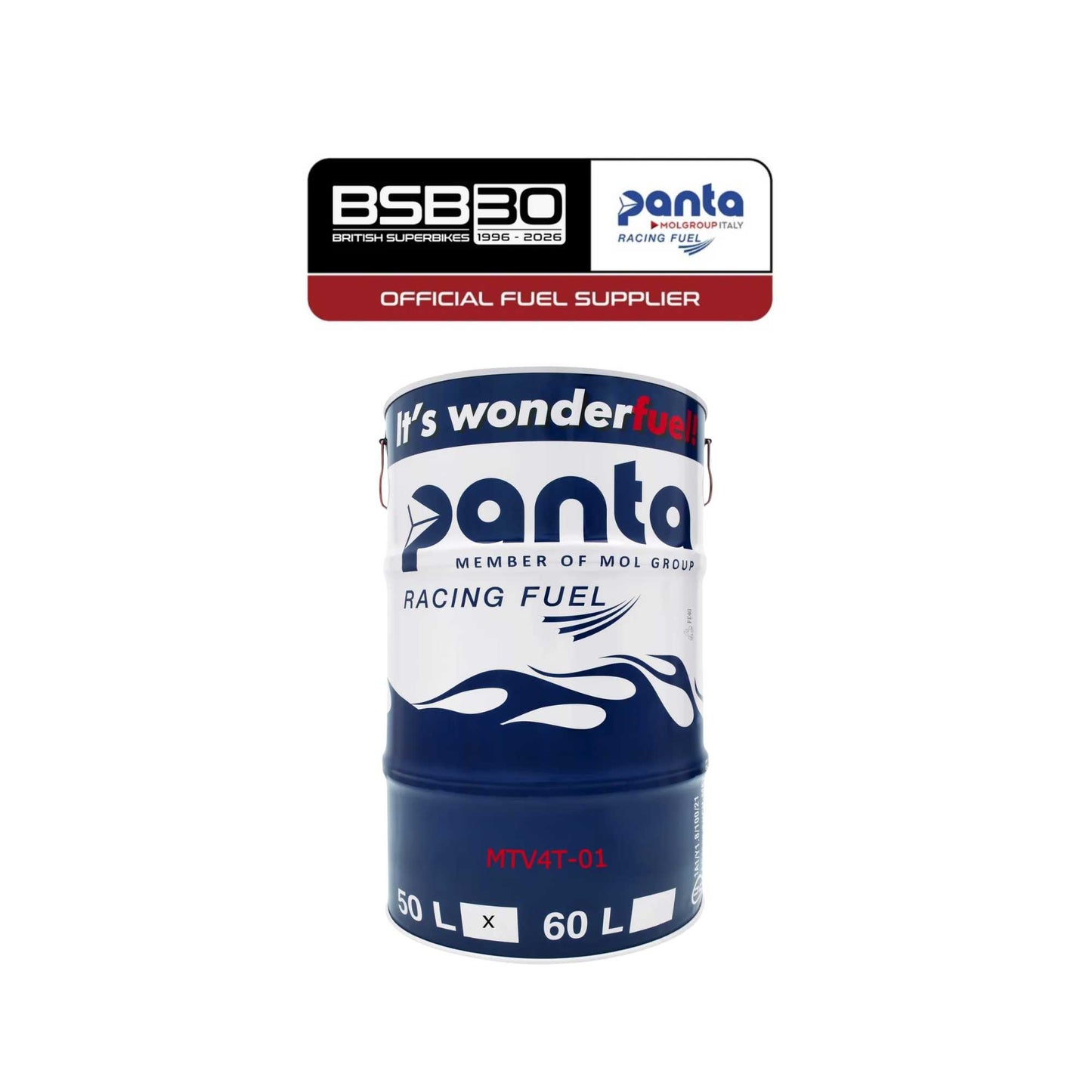 Panta MTV4T-01 - Race Fuel 50 Litre Drum (Sponsorship Purchase)